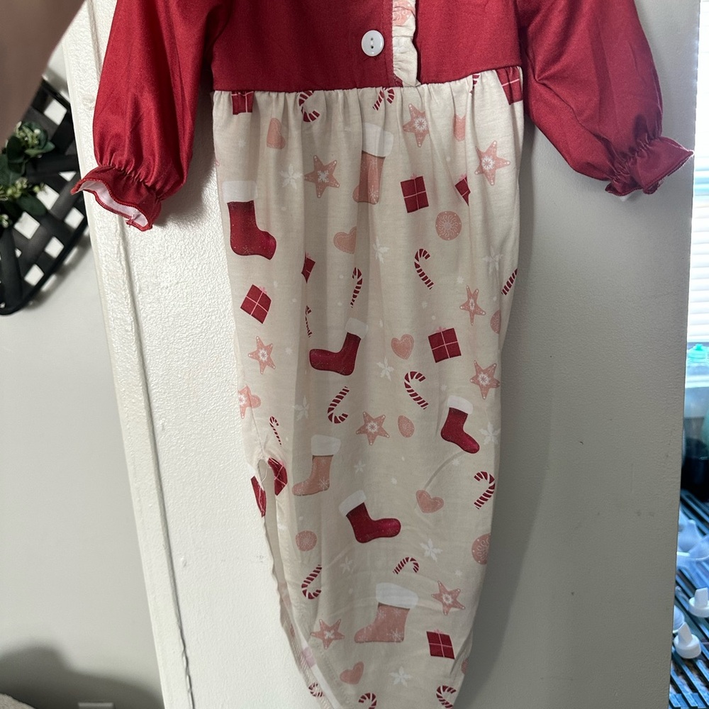 Festive Red and Cream Knot Gown